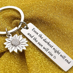 Sunflower Keychain Stainless Steel for Bags, Purses, Cars
