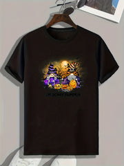 Halloween Print T-shirt Men's Casual Street Style Tee Shirt