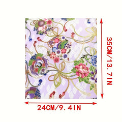 5pcs Japanese Style Fabric Squares Printed Cotton Wrapping Cloth Quilting