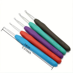 Ergonomic Soft Handle Crochet Hooks Set for Arthritis - Random Color