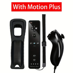 Wireless Gamepad Motion Remote Nunchuck Set with Silicone Case