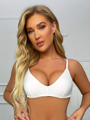 3pcs Solid Wireless Push Up Bras Women's Lingerie