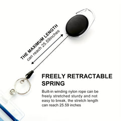 3pcs Fly Fishing Retractors with 360 Degree Rotation Buckle