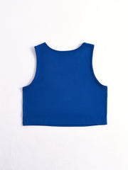 Noodles Print Crop Tank Top Sexy Summer Sleeveless Casual Top