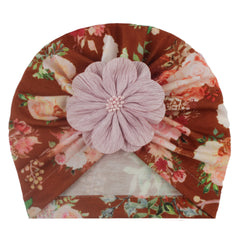 Printed Match Flower Baby Hat Four Seasons