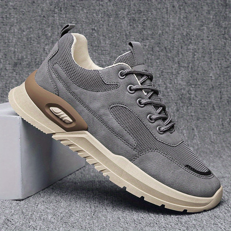 Men's Breathable Mesh Lace-up Walking Shoes Lightweight Anti-Skid Sneakers