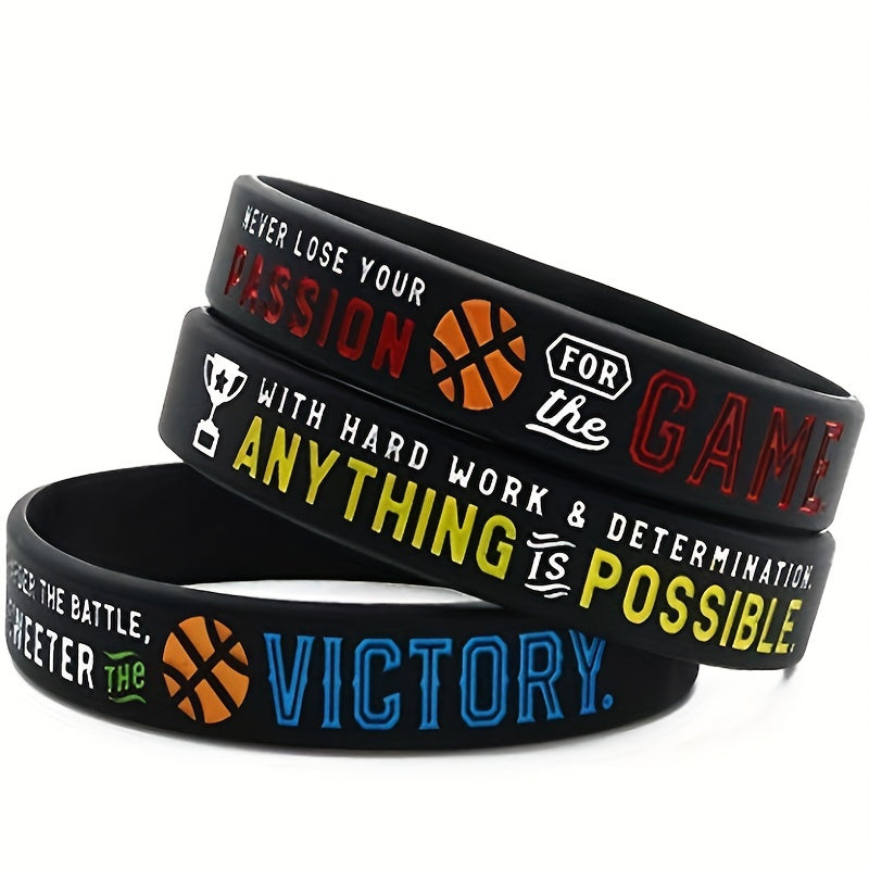 Basketball Silicone Bracelet Basketball Rubber Wristband