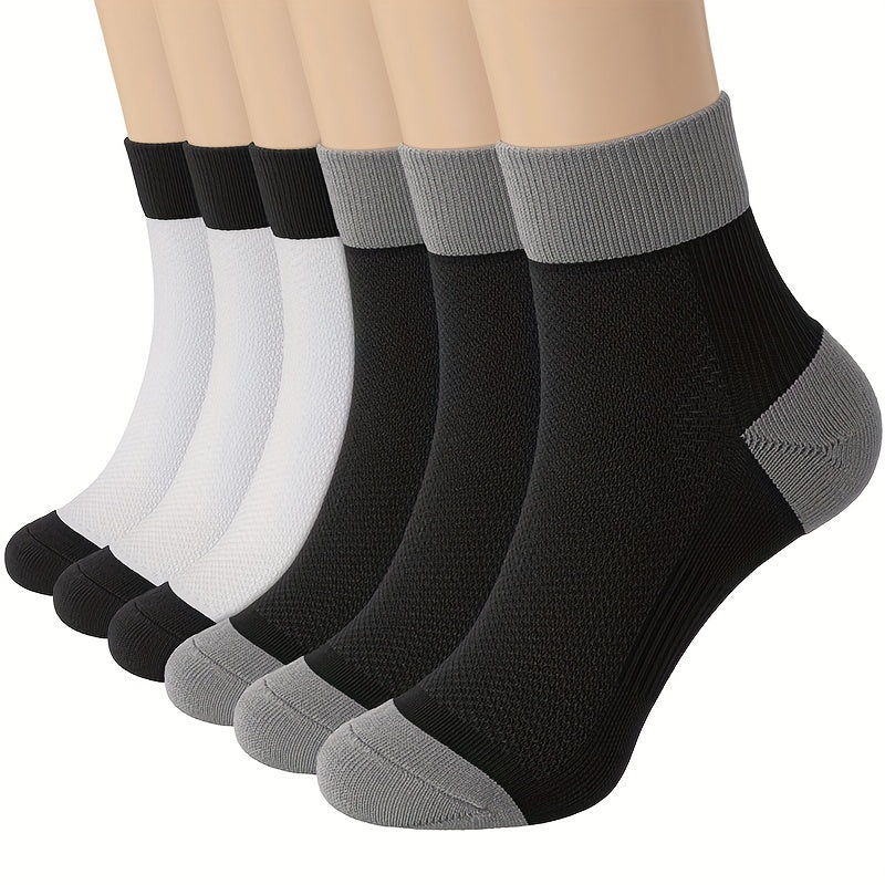3 Pairs Athletic Running Socks Unisex Ankle Plantar Support