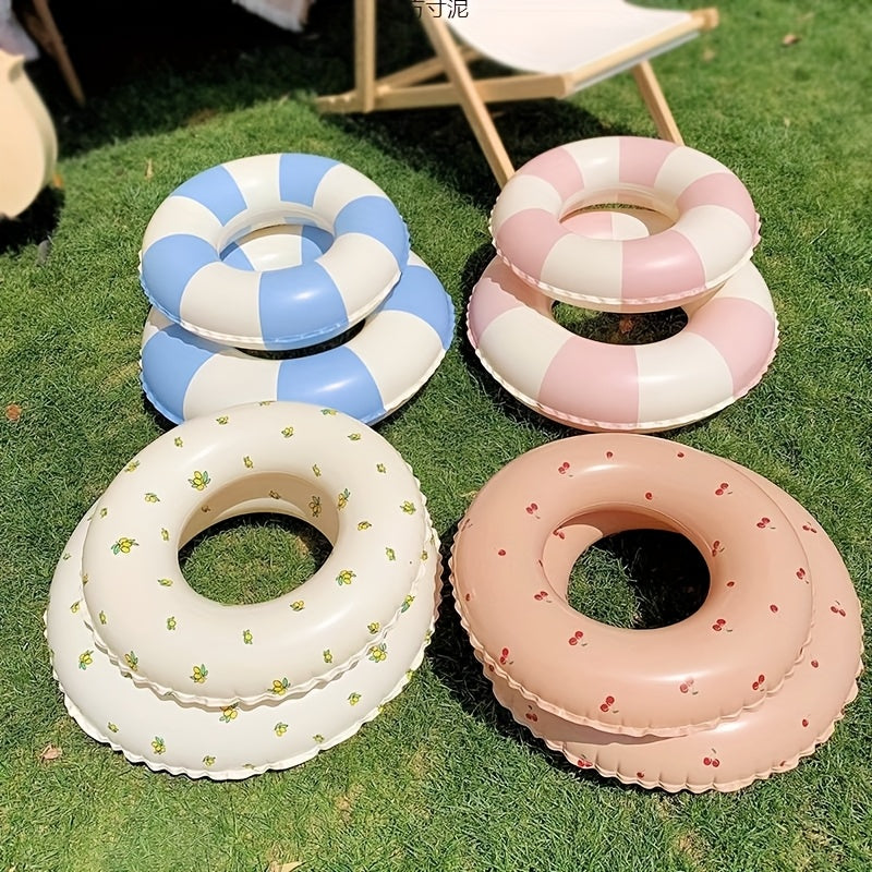 2pcs Pink Checkered Adult Retro Plaid Swim Rings Inflatable Pool Floats