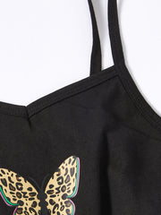 Leopard Butterfly Print Cami Jumpsuit for Summer