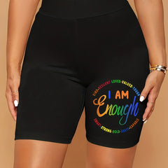 High Waist Sporty Biker Shorts Women's Clothing