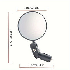 Foldable Convex Bicycle Rearview Mirror Reflective