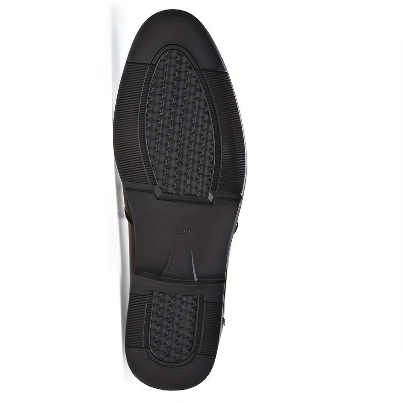 Men's Leather Oxford Shoes British Style Wear-resistant Non-slip Dress Shoes