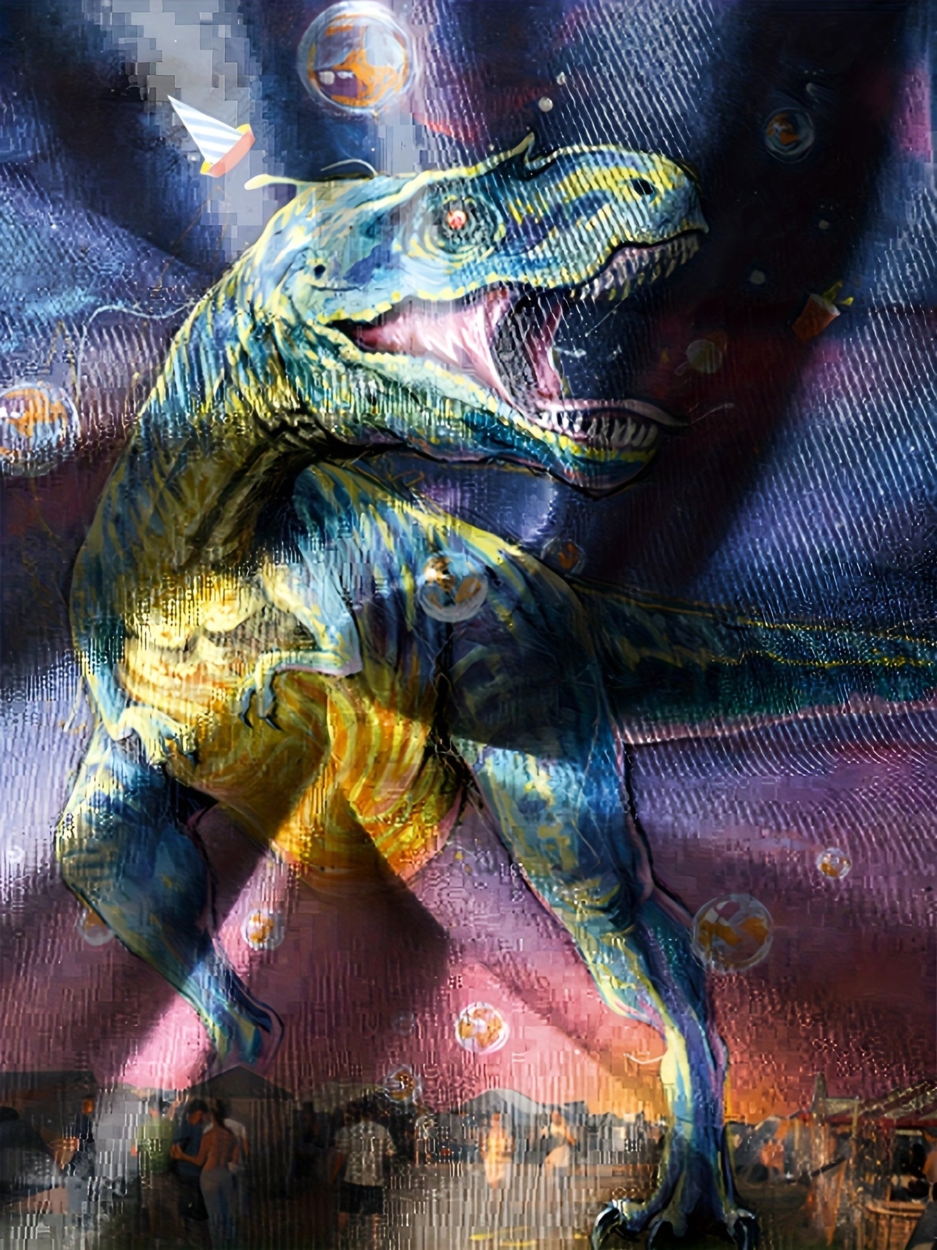 3D Dino In The City Graphic Short Sleeve T shirt Girls Summer