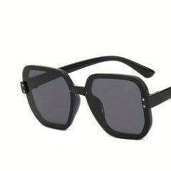 Square Gradient Sunglasses Rivet Decor UV400