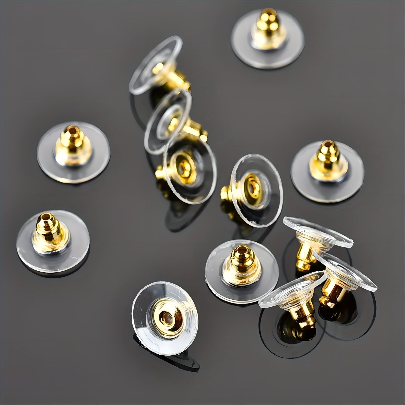 100pcs Stainless Steel Earring Back Plugs - Jewelry DIY Accessories