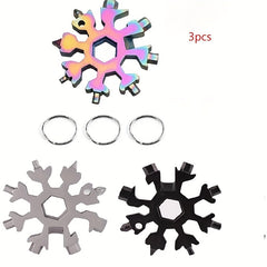 3pcs Multifunctional Snowflake Wrench Tool 18 In 1 Universal Hexagonal Wrench