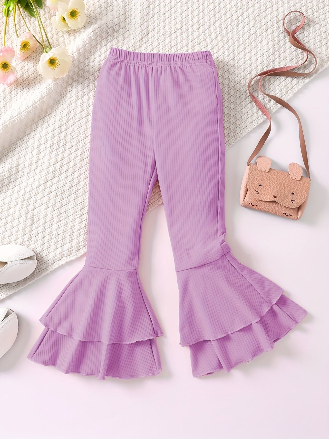 Girl's Tie Dyed Graffiti Print Ankle Pants