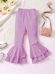 Girl's Tie Dyed Graffiti Print Ankle Pants