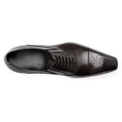 Men's Square Toe Oxford Shoes Non Slip Dress Shoes For Wedding Business