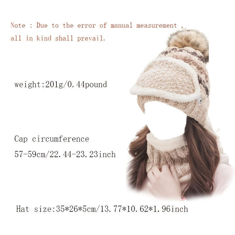 Fleece Lined Beanie Hat Winter Warm Elastic Soft Ear Protection