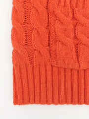 Solid Cable Button Long Sleeve V Neck Knit Cardigan