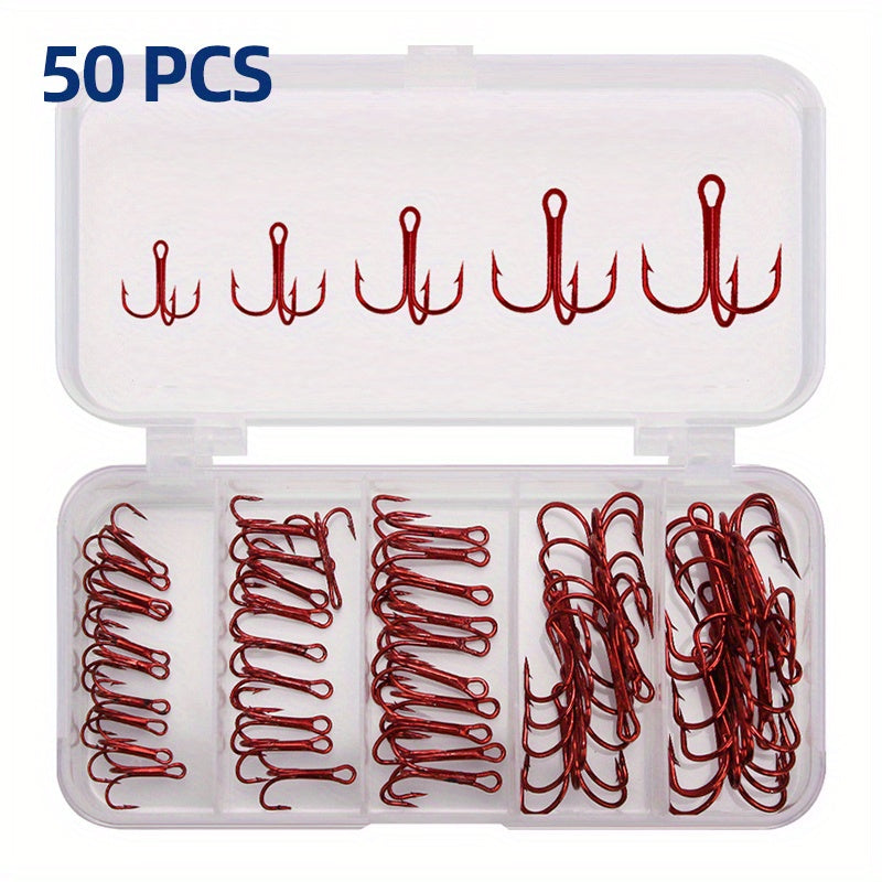 10 Sizes High Carbon Steel Fishing Hooks for Anglers