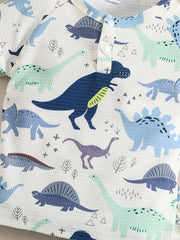 Baby Boys Dinosaur Print T Shirt & Shorts Set Soft Comfortable Top