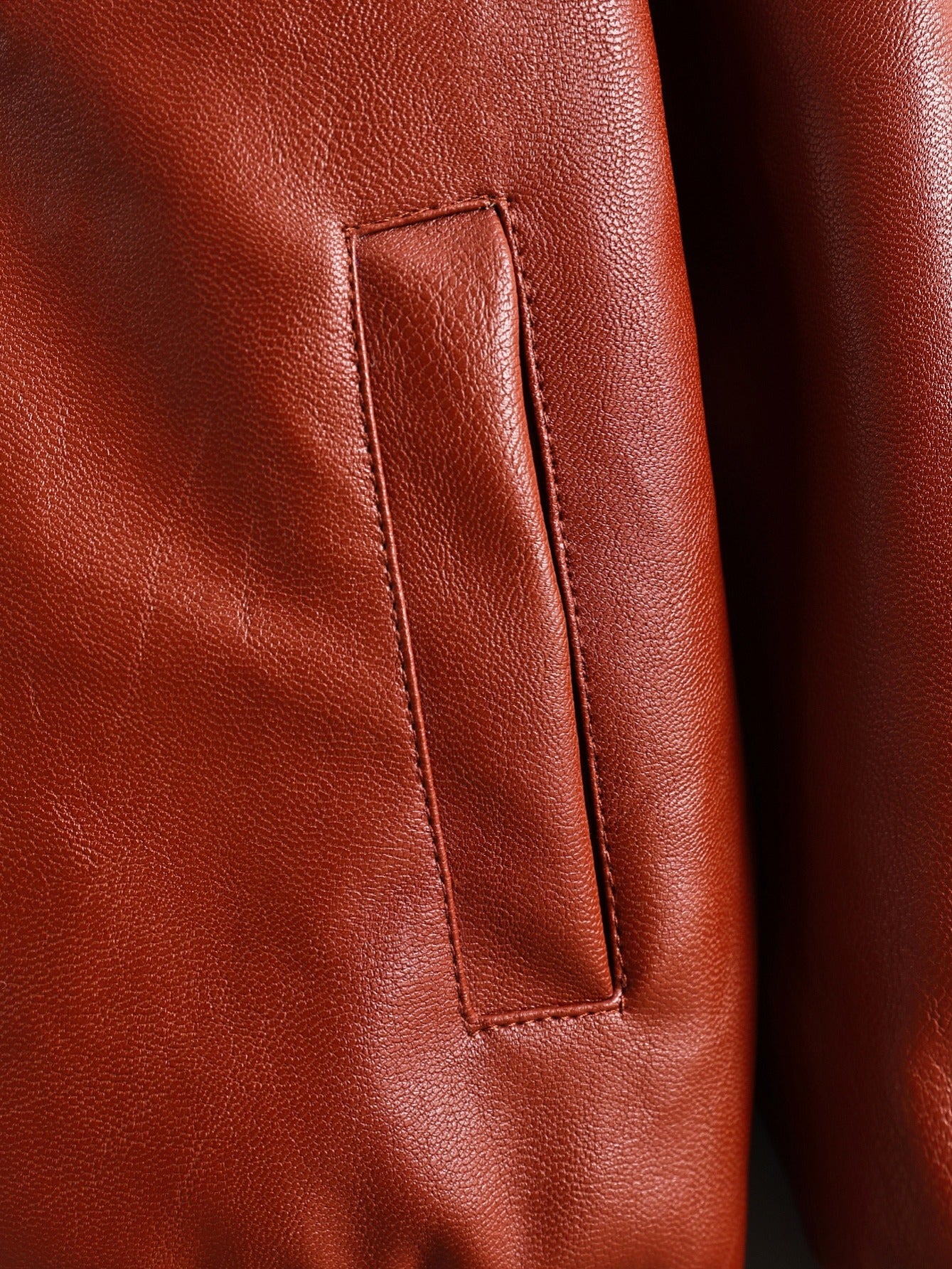 Christmas Boys Faux Leather Zipper Jacket