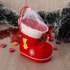 1pc Christmas Candy Boot Gift Bag Small Ornament Decoration
