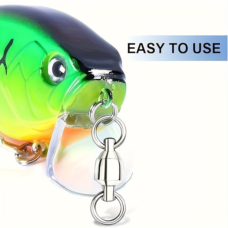 3pcs Quick Connect Fishing Tool High Strength Swivel Ball Bearing Swivel