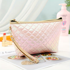 Rhombus Laser Makeup Bag Travel Storage Gradient Toiletry Bag