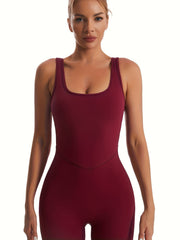 Women's High Elastic Yoga Jumpsuits Workout Sport Jumpsuits