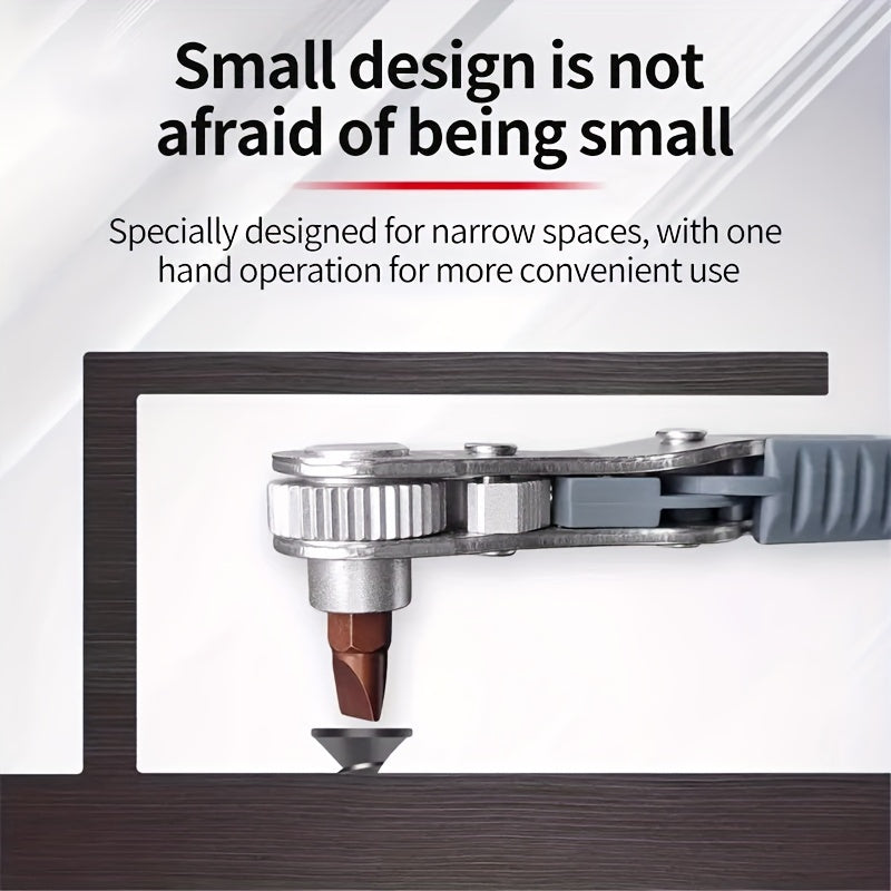 Portable Bidirectional Ratchet Screwdriver Wrench
