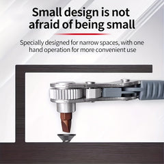 Portable Bidirectional Ratchet Screwdriver Wrench
