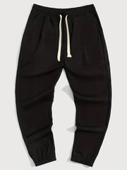 Bear Print Drawstring Sweatpants Loose Fit Pants Men's Casual Joggers