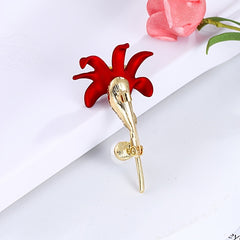 Lily Flower Brooch Women Daily Decoration Mother's Gift Clothing Decor