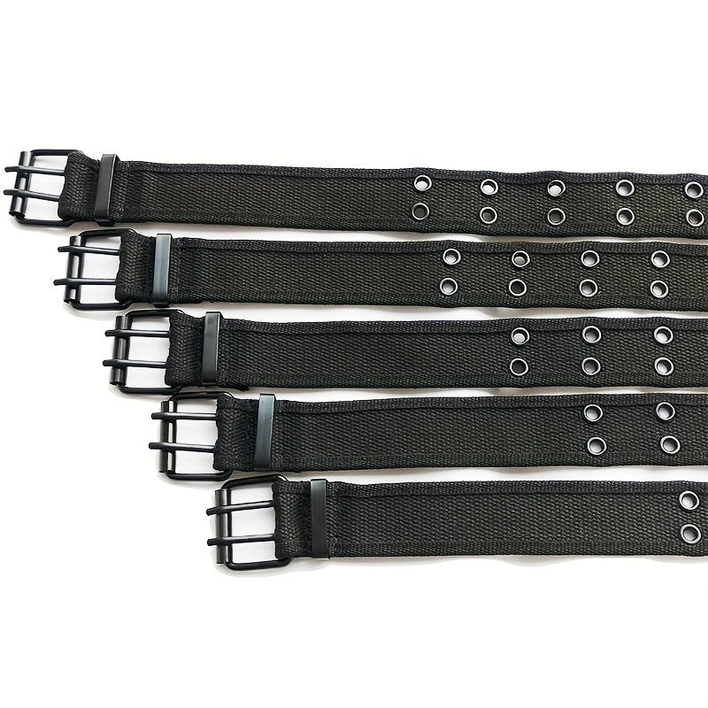 Men's Casual Sport Belt Double Row Holes