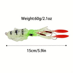 Artificial Bionic Squid Fishing Lure 60g 5.91inch 2.12oz