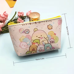 Kids Cartoon Print Coin Purse Wallet with Zipper