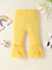 Baby Girl Flared Pants Ruffle Trousers Leggings 5pcs Set