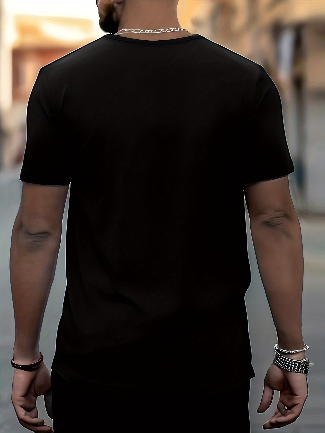 Racing Car Flag Print Men's Street Style T-shirt for Summer