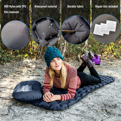 Ultralight Inflatable Air Sleeping Mat Camping Backpacking