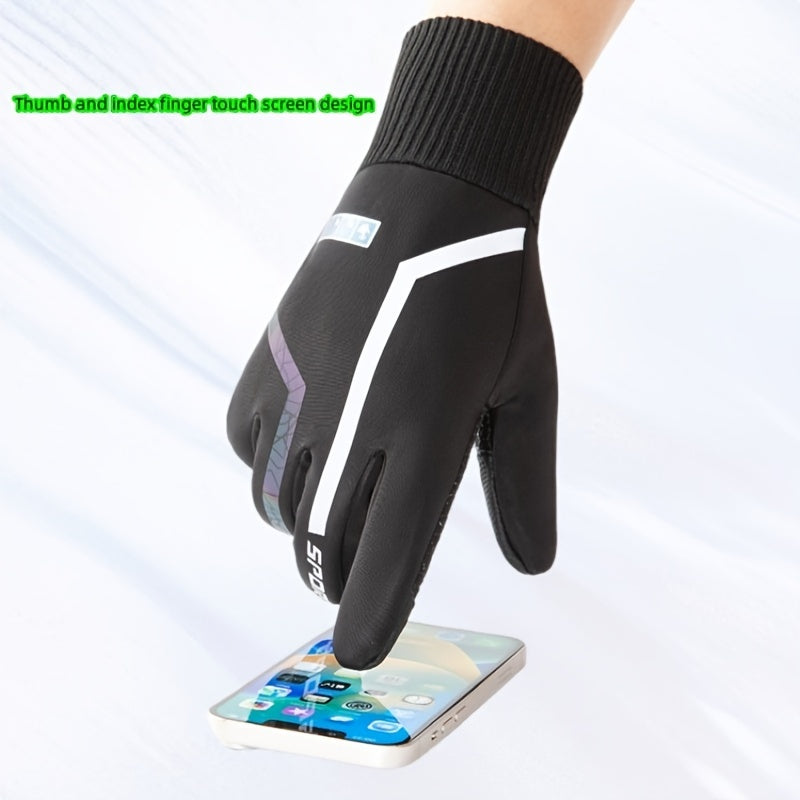 Winter Cycling Plus Velvet Waterproof Gloves Touch Screen