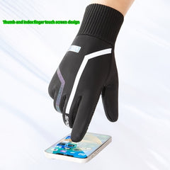 Winter Cycling Plus Velvet Waterproof Gloves Touch Screen
