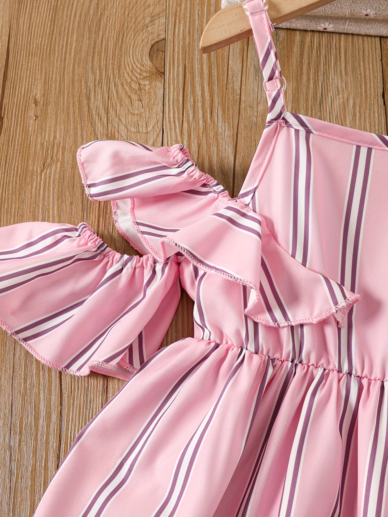 Off Shoulder Striped Princess Dress for Toddlers
