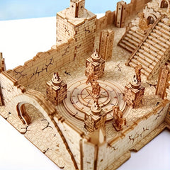 3D Wooden Jigsaw Puzzle 235pcs Ancient Temple Ruins Model for Adults