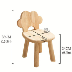 Cloud Shape Rubber Wood Stool Wooden Chair Shoe Changing Stool