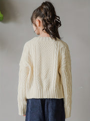Girls Button Front Knitwear for Fall Winter Christmas Gift