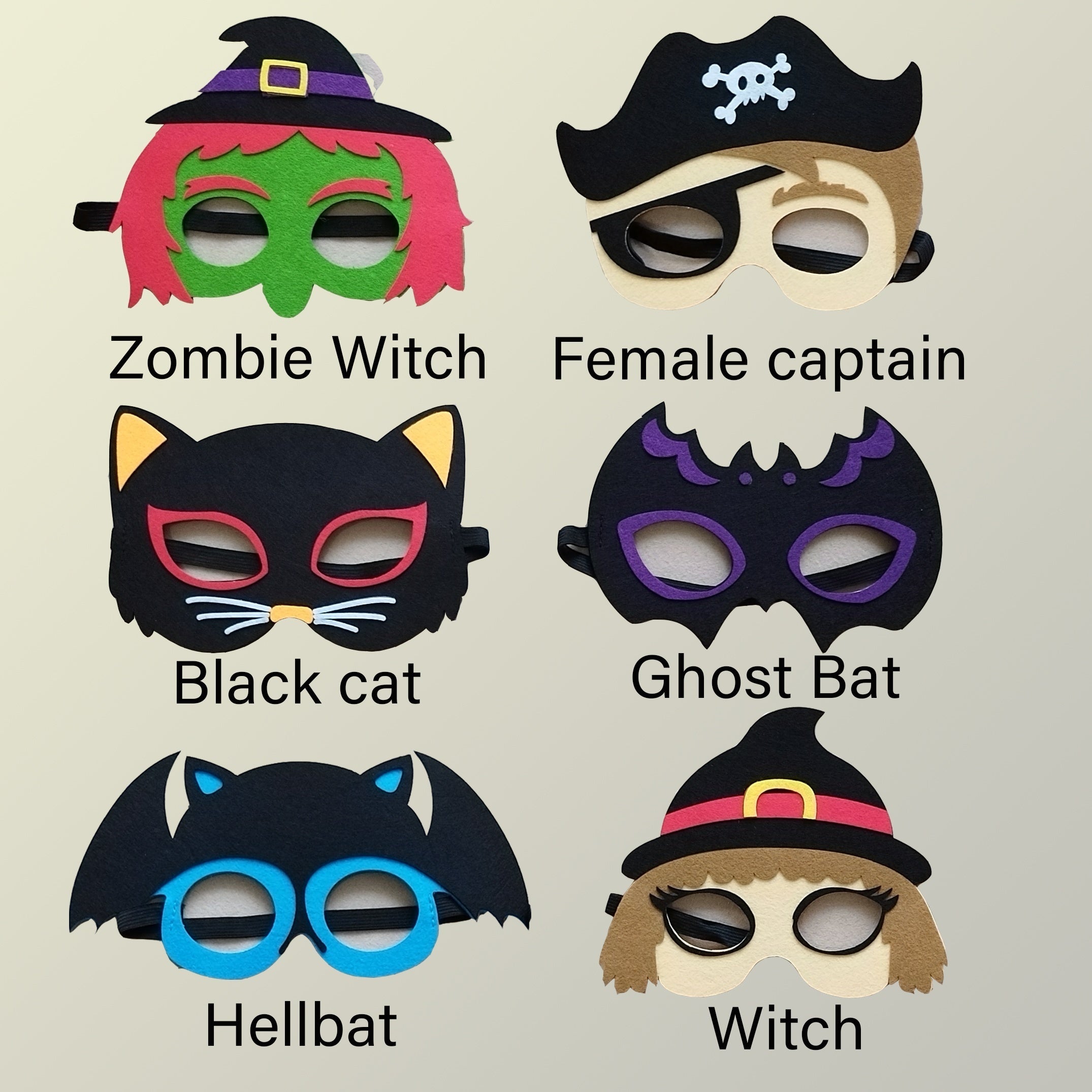 7pcs Children's Halloween Mask Birthday Party Performance